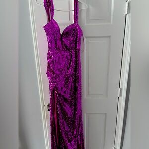 Sequin purple dress